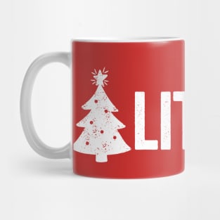 Lit AF funny Christmas tree holiday party novelty t-shirt Mug